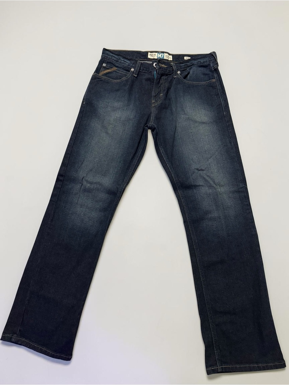 Ariat Men’s Straight Jeans in Dark Blue Wash